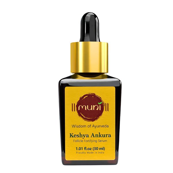 Muni Hair Growth DHT Blocker Serum with Redensyl, Procapil, Ayurvedic herbs, Amla, Brahmi, Capilia longa. Hair loss treatment for women & men. For thicker hair 1.01 fl oz
