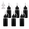 1 Ounce Black Needle Tip Glue Bottle, Tip Applicator Bottle with 2 Funnel, for Glue,Liquid,Oil, DIY Crafts Etc, 6 Pcs.