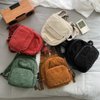 GGOOB Small Backpack Purse for Women Cute Mini Backpack Purse Aesthetic Backpack Tiny Corduroy Backpack Mini Bookbag Purse