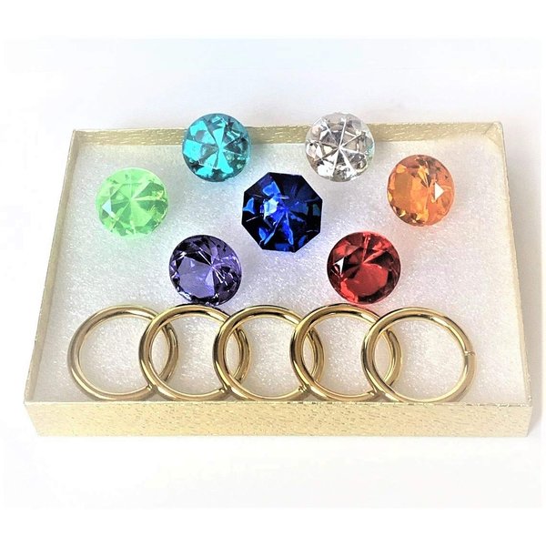 More Toys SONIC - Seven 7 Chaos Emeralds and five 5 Power rings