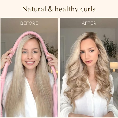 YANIBEST Heatless Curl Overnight, No Damage Hair Curler to Sleep in, Satin Heatless Curling Set with Hair Scrunchies Clip, for All Hair types