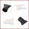 EXCEART Hair Dryer Nozzle 2Pcs Reusable Black Blow Dry Hair Dryer Diffusers Hair Blower Nozzles Replacements Hairdressing Salon Styling Accessory