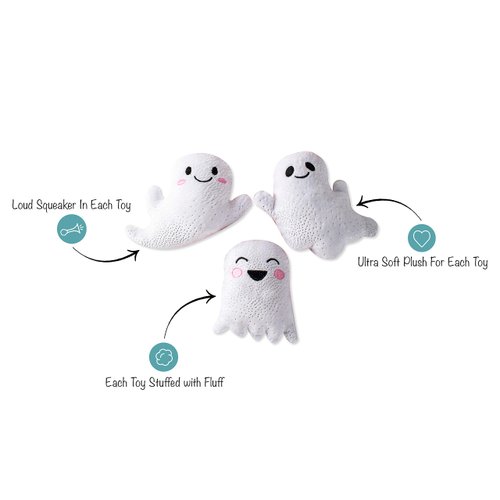 Fringe Studio Mini Dog Toy Set, Hey Boo, Set of 3 (289452), Multicolor