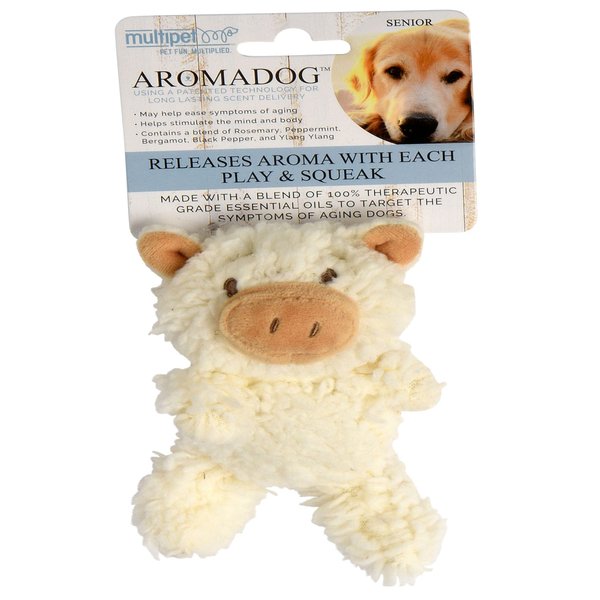 Multipet Aromadog Flattie Pig Senior Dog Toy, Small