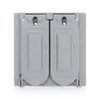 Leviton Weatherproof Cover, 2-Gang for Decora, GFCI, Duplex, or Single Receptacle, Horizontal Mount, Metallic Enclosure, Gray, WM2V-GY Outdoor Outlet Cover
