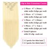 Clip in Hair Extensions Real Human Hair for Women Blonde Color Straight Silky Human Hair Extensions 100% Unprocessed Brazilian Remy Human Hair Full Head 7 Pcs with 16 Clips (18 Inch,#613)