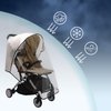 BEMECE Baby Stroller Rain Cover, Universal Stroller Accessory - Waterproof Windproof Travel Weather Shield Thick & Durable Protect from Dust and Snow with Breathable Ventilation Mesh Clear Visibility