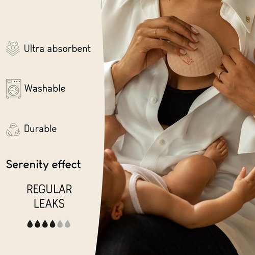 CURVE BY CACHECOEUR Essential Slim Nursing Pads: Stay Dry All Day, Reusable & Eco-Friendly. Say Goodbye to Disposable Pads