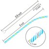 JANYUN 30 Pieces Reusable Plastic Straws BPA-Free 9" Colorful Printing Hard Platic Stripe Drinking Straw for Mason Jar Tumbler Family or Party Use Cleaning Brush Included(Random Pattern) (Bent)