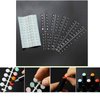 120 Pcs False Nail Display Tips Nail Art Display Chart Nail Art Color Display Tips Tool Swatch Sticks with Adhesive Sticker for Nail Polish Training Practicing (Transparent)