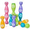 Bowling Set for Kids 2-5,Includes 10 Plastic Pins & 2 Balls, Indoor Activity Games, Birthday Gifts for Boys Girls 5-7,(Color Gift Box Packaging)