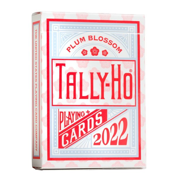 Tally-Ho Plum Blossom Flower Special Edition Playing Cards, 1 Deck, Red