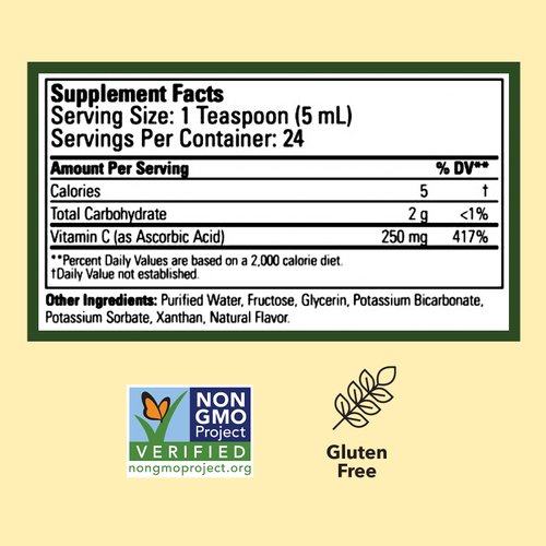 CHILDLIFE ESSENTIALS Liquid Vitamin C for Toddlers & Kids- Immune Support, Vitamin C Liquid, All-Natural, Gluten-Free, Allergen Free, High in Antioxidants - Orange Flavor, 4 Ounce Bottle (Pack of 3)
