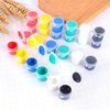 Aulufft 180pcs Mini Acrylic Paint Set,12 Colors Acrylic Paint Strips with 30 pcs Paint Brushes for Kids&Adults,Kids Container Strips Storage for Children Painting Artistic Crafts