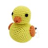 Skelapparel Endless Fun Dog Teeth Cleaning Cotton Crochet Squeaky Dog Toy for Small Dogs - Yellow Duck