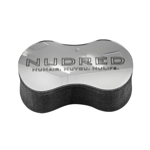 NuDred Hair Brush for Black Men and Women, Twisting Sponge for Curling Afro Style Dreads, Coils & Twists, Barber Curling Care Tool (Silver, Small Holes)