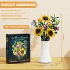 Flower Bouquet Building Set, Sunflower Botanical Collection Blocks Kit Compatible with Lego for Adults Women and Teens Girls 8+ Valentines Day Artificial Flower Decor (1161PCS)