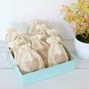 SumDirect Heart Burlap Bags with Drawstring - 36Pcs 4x6 Inch Beige Small Linen Gift Pouch for Wedding，Baby shower Favor Gift Bags