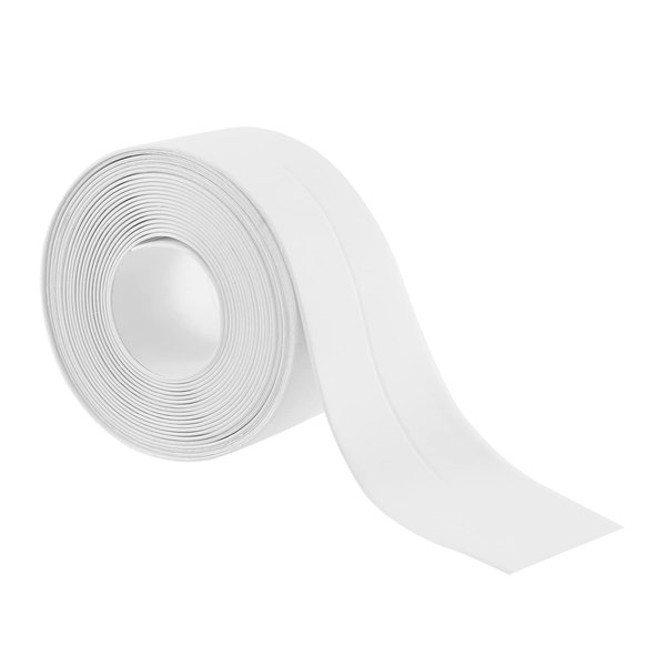 Bath and Kitchen Caulk Tape Sealant Strip - PVC Self Adhesive Waterproof Caulking Sealing Tape - White Self Adhesive Caulk Strip, for Kitchen Sink Toilet Bathroom Shower and Bathtub.