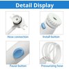 Oral Hygiene Accessories Water Hose Plastic Handle Compatible for Waterpik Water Flosser Wp-100/-300/-600/-900 Easy to Replace Water Flosser Handle (White)