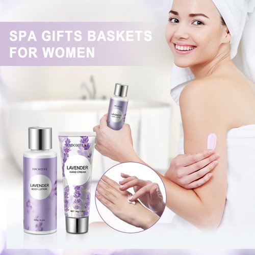 Gifts for Women, Birthday Gifts for Women Spa Gifts Baskets for Women Bubble Bath for Women Lavender Gifts for Mom Her Female Sister Mother Teacher Wine Tumbler Purple Gifts