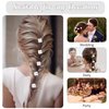 10 Pcs Small Flower Hair Clips with Rhinestone Mini Clover Cute Hair Pins Wedding Bridal Hair Accessories Decorative for Fine Hair Barrettes for Girls Women(White)