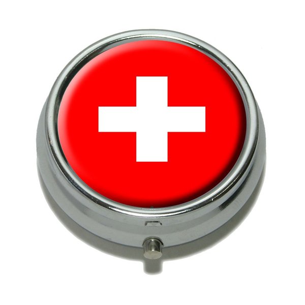 Switzerland Swiss Flag Pill Case Trinket Gift Box