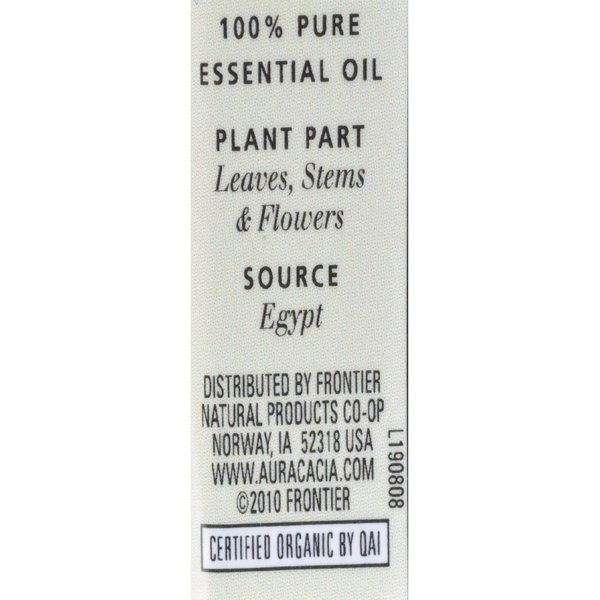 Aura Cacia 100% Pure Geranium Essential Oil | Certified Organic, GC/MS Tested for Purity | 7.4 ml (0.25 fl. oz.) | Pelargonium graveolens