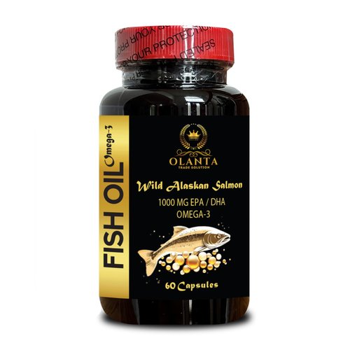 Fish Oil Omega 3 Supplements - Omega-3 Fatty Acid Capsules, High-Potency Omega-3 Fish Oil Supplement with EPA & DHA, Non-GMO, Boost Your Immune System - 1 Bottle 60 Capsules