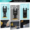 AMZBSAW 16 PCS Titanium Oscillating Saw Blades Metal Cutting, Universal Multitool Blades for Metal Nails Hard Material and Wood Plastic, Multi Tool Blades Kits Fit Dewalt Bosch Worx Milwaukee Ryobi