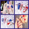 8sheets 4th of July Nail Art Stickers 3D Self-Adhesive American Flag Patriotic Independence Day Nail Decals USA Flags Butterfly Heart Star Nail Design I Love America for Memorial Day DIY Manicure