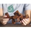 Snake Cube: Wooden 3D Brainteaser Puzzle for Adults STEM Skill Builder Interlocking Game. Educational Problem Solving Game for Adults. Handmade Desk Accent for Office