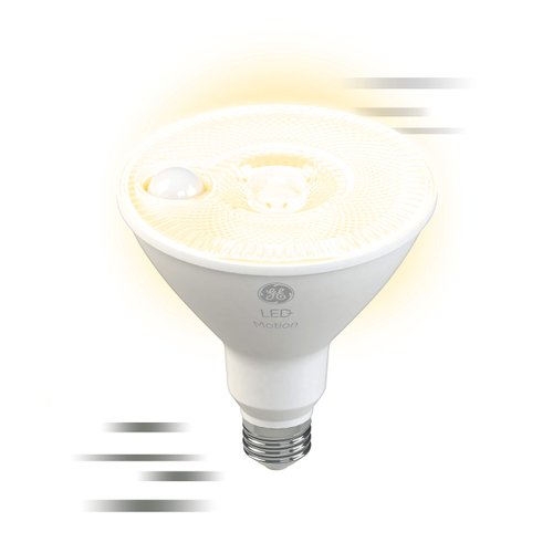 GE Lighting LED+ Outdoor Security Flood Light Bulb with Motion Sensor, Warm White, Dusk to Dawn Setting, Medium Base, 90 Watt Replacement, 1 Count (Pack of 1)