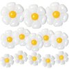 NOVWANG Daisy Balloons, 18pcs White Daisy Flower Balloons Party Decorations for Birthday Wedding Baby Shower Party Decorations Supplies（Huge Balloon X 3, Medium X 5, Small X 10）