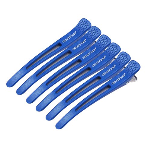 6 Pcs 4.5 Inch Plastic Spike Alligator Duck Bill Salon Clips Cosmetic Duckbill Hair Barrettes Chic Bobby Pin Clips Hair Clips for Styling Long Hair (Blue)