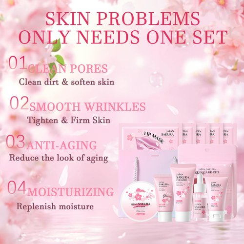 10Pcs Skincare Set - Travel Essentials for Women - Birthday Gifts for Teen Girls - Hydrating Skin Care Set - Smooth Skin- Cleanser, Serum, Cream,Sunscreen, Mud Mask - Rejuvenate Mini Travel Essentials