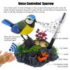 Tipmant Cute Electronic Birds Toys Pets Simulation Realistic Move Chirp Electric Office Home Desk Decor Decoration Kids Birthday Gifts (Blue & Yellow)