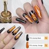 YTD Likomey 15ml Gel Nail Polish Gold Foil Top Coat,Glossy No Wipe Long Lasting Shiny Finish Clear Gold Glitter Sparkle For Salon Home DIY Manicure UV Nail Gel
