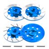 4Pack Vgoohobby Metal 12mm RC Car Hex Hub 12mm Brake Disc Wheel Hubs Adapter Spacer Compatible with Traxxas Tamiya Redcat HSP HPI 1/10 On-Road Car (Blue)