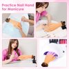 Yokilly Practice Hand for Acrylic Nails, Bendable Soft Nail Practice Hand, Flexible Plastic Nail Hand Practice, Fake Mannequin Training Hand for Nails Practice (with Clamp Holder)