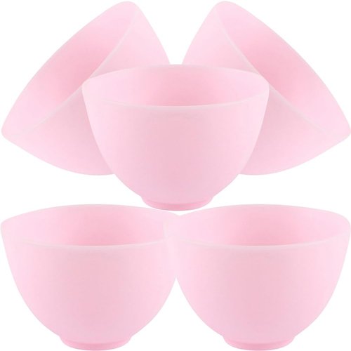 Beavorty Silicone Bowl 5 Pcs Silicone Facial Mask Mixing Bowls Mud Masks Bowls Skin Care Mixing Tools for Home Women Salon Diy Craft Spa Kit