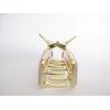Long gold metal and lavender purple pink marbled acrylic hair claw clip