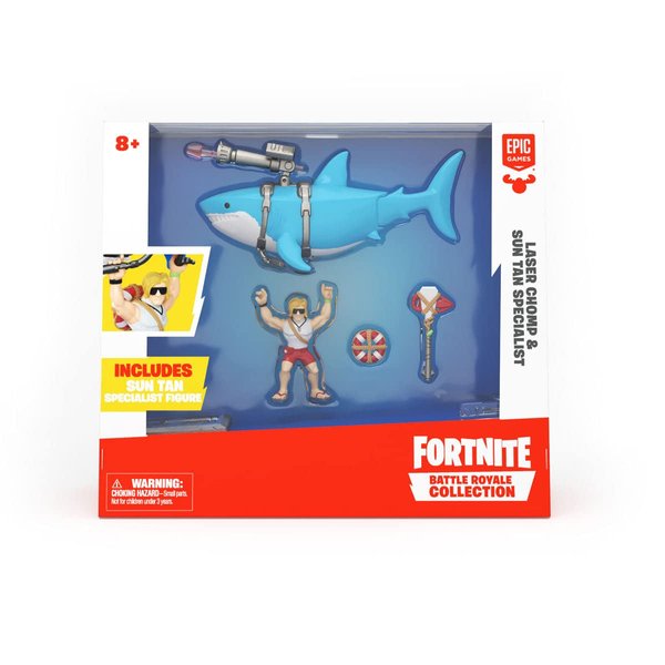 FORTNITE Battle Royale Collection: Laser Chomp Glider & Sun Tan Specialist Action Figure