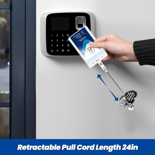 Acrylic Blackened Skeleton Medical Staff Easy to Pull Buckle Halloween Horror Doctor Nurse Badge Clip Cute Clip for Students Nursing Name Tag Card Funny Badge Reels