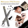 LOKFAR 6 Pcs Double-Side Liquid Eyeliner Stamp Pen Set, Eye Liners for Women Waterproof Eyeliner Pencil Black Eye-liner Stencils Long-Lasting Tattoo Makeup-Triangle,Star,Moon,Heart,Flower,Smiley