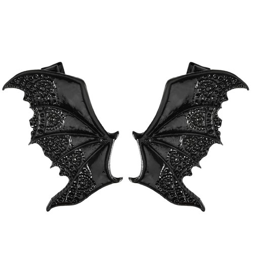 Bat Wing Hair Clips Halloween Gothic Hair Accessories for Women Black Bat Halloween Barrettes for Costumes Cosplay Party Hairpin Bat Hair Clip Halloween Decorations for Women Girls 2PCS