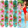 Karenhi 4 Pcs 50 Inch Jumbo Pool Noodle Hawaii Swimming Pool Floats Palm Leaves Tropical Inflatable Pool Noodles Giant Water Floating Noodles for Adult Water Game Pool Beach Hawaiian (Flamingo)