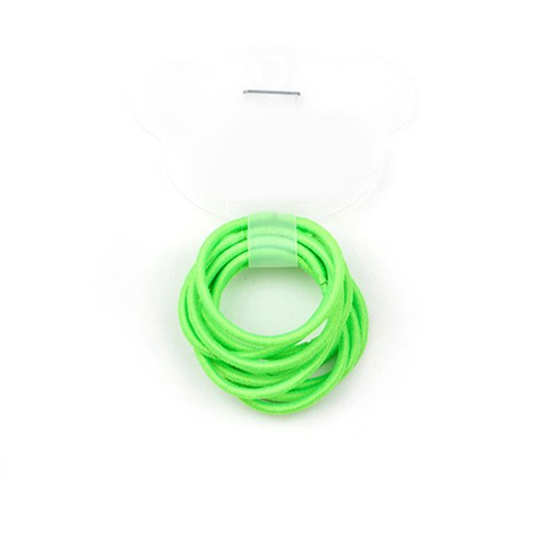 La Tartelette 2.4 cm Elastic Bands Hair Ties Children Rubber hair headbands - 100 Pcs (Lime)