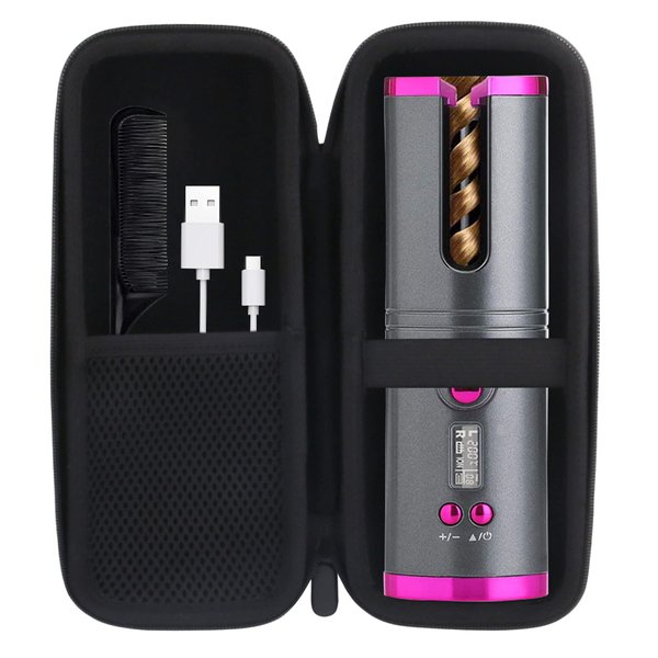 JINMEI Hard EVA Carrying Case Compatible with Wandor/Noora/Fezax Cordless Auto Hair Curler Storage case.