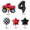 Race Car Foil Balloons Party Supplies Monster Truck Balloon Decorations Number 4 Balloons 40 Inch for Boys 4th Birthday Baby Shower Car Theme Party Decorations (Monster Truck 4th Birthday)